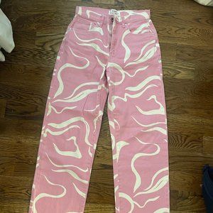 Cotton On loose straight pink jean
